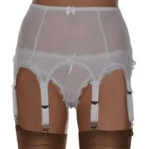 8 strap power mesh suspender belt