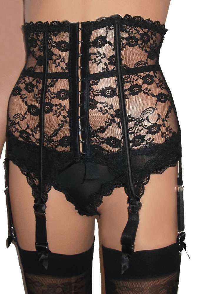 black-lace-waspie (2) Boned lace waspie in black