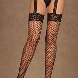 Elegant Moments 1860 black fishnet stockings