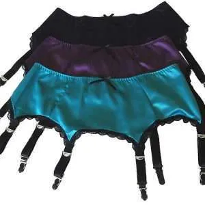 Satin Suspender belts