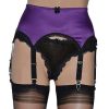 purple 6 strap suspender belt