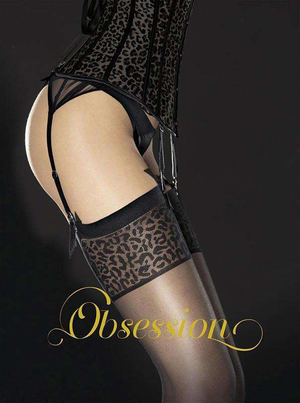 Fiore Antera Leopard Print Stockings