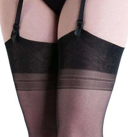 Black fully fashioned stockings