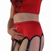 red-black-longline-bra Longline bra in red with black lace