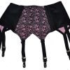 pink-black-lace-front-suspender-belt-A pink and black lace front suspender belt