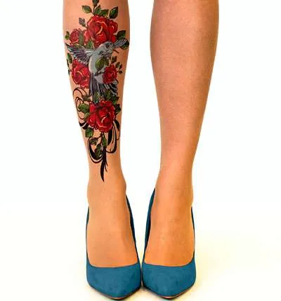 plus size tattoo tights