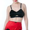 black cone bra in satin