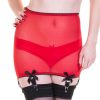 red-roll-on-suspender-girdle retro style roll on suspender girdle in red
