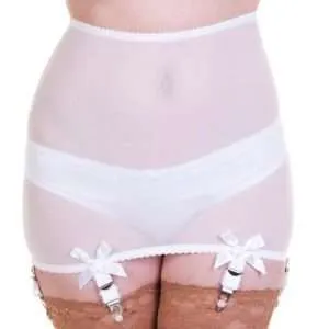 white roll-on open bottom girdle