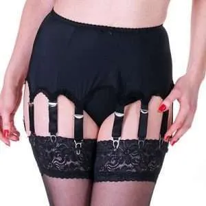 12 strap suspender belt in black