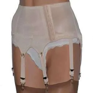 Traditional Vintage Style 6 Strap Suspender Belt with Side Fastening