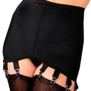 12 strap girdle in black, vintage style