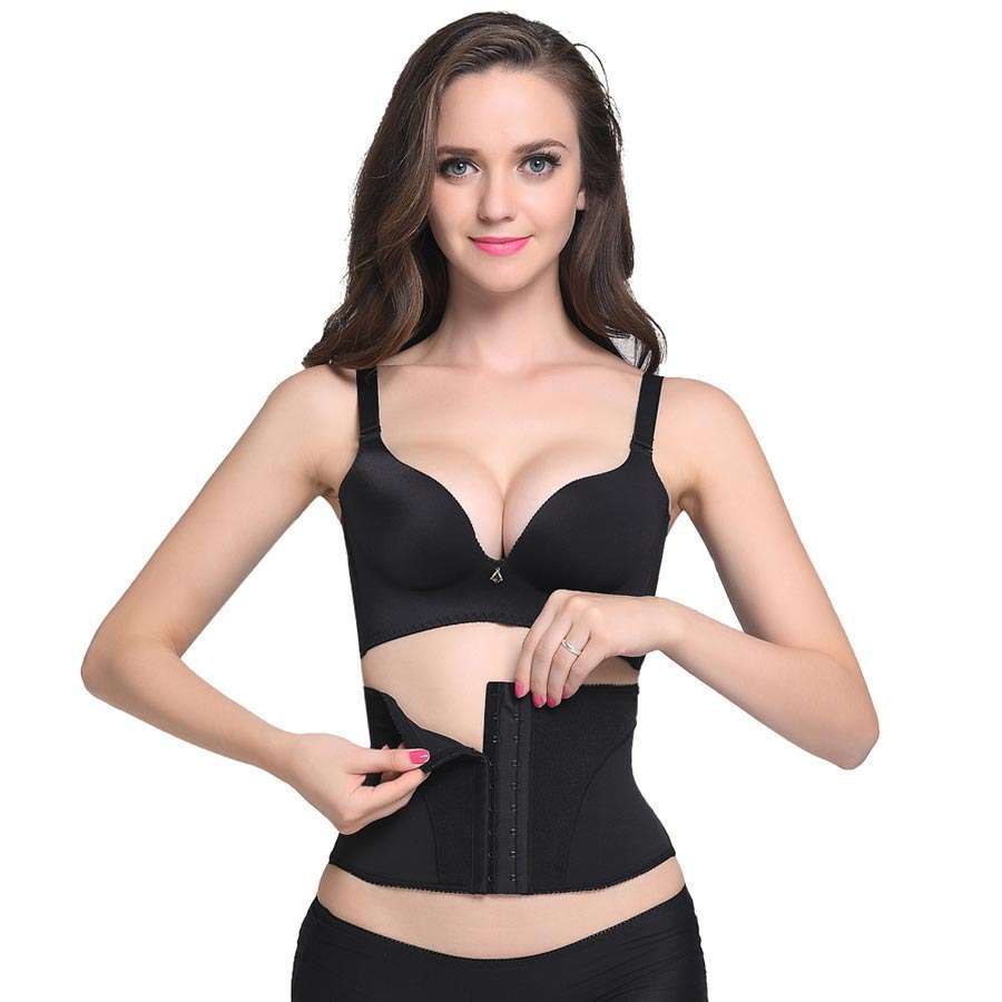 Black Curve Smoothing 9 Boned Corset Waist Cincher