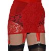 lace-front-red-open-bottom-girdle power mesh and lace open bottom girdle