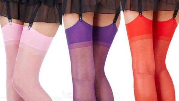 Coloured Stockings in Pink, Purple or Red 20 Denier
