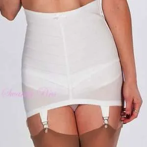 high waist retro girdle in white