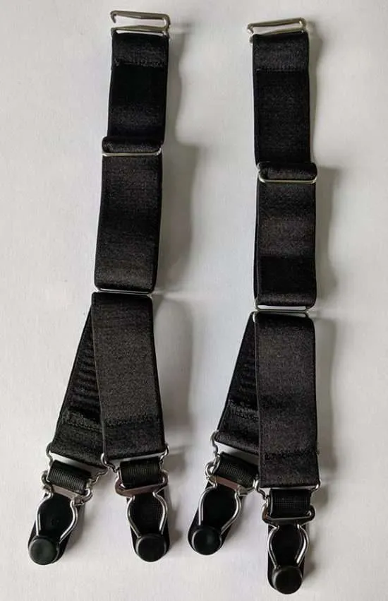 replacement suspender straps in black