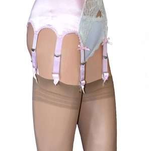 pink suspender belts