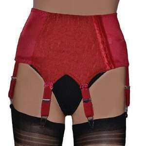 suspender belt red