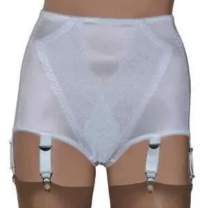 white lace front panty girdle with suspenders