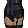 black-mesh-waspie-hook-eye-front black mesh waspie with hook & eye front fastening