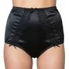 high waisted vintage style knickers in black satin