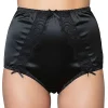 High waist vintage style knickers in black or white satin