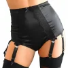 retro style high waist satin knickers in black or white