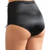 vintage style satin knickers - back view, full bottom coverage