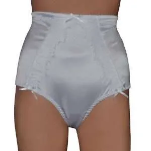 retro style high waisted knickers in white satin