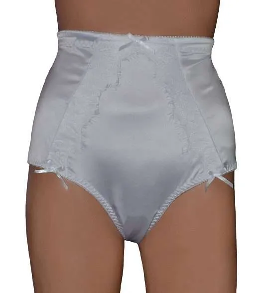 retro style high waisted knickers in white satin