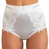 white satin vintage style high waist panties