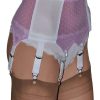 side-fastening-6-strap-suspender-belt-pink side fastening 6 strap suspender belt in pink and white
