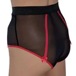 1950s style knickers in black and red