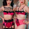 hot pink bra and knickers set