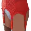 red-lace-front-opening-suspender-belt red lace front suspender belt / garter belt with front fastening