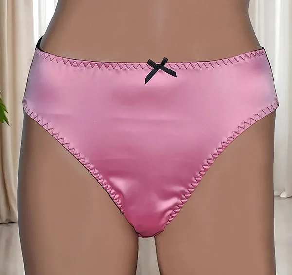 Pink satin panties discount
