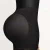 firming body shaping panty girdle with high waist and opening crotch