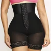 hook and eye front fastening panty girdle