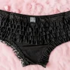 Back View - black frilly panties