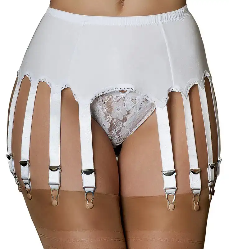 white-suspender-belt-with-14-straps white suspender belt with 14 straps